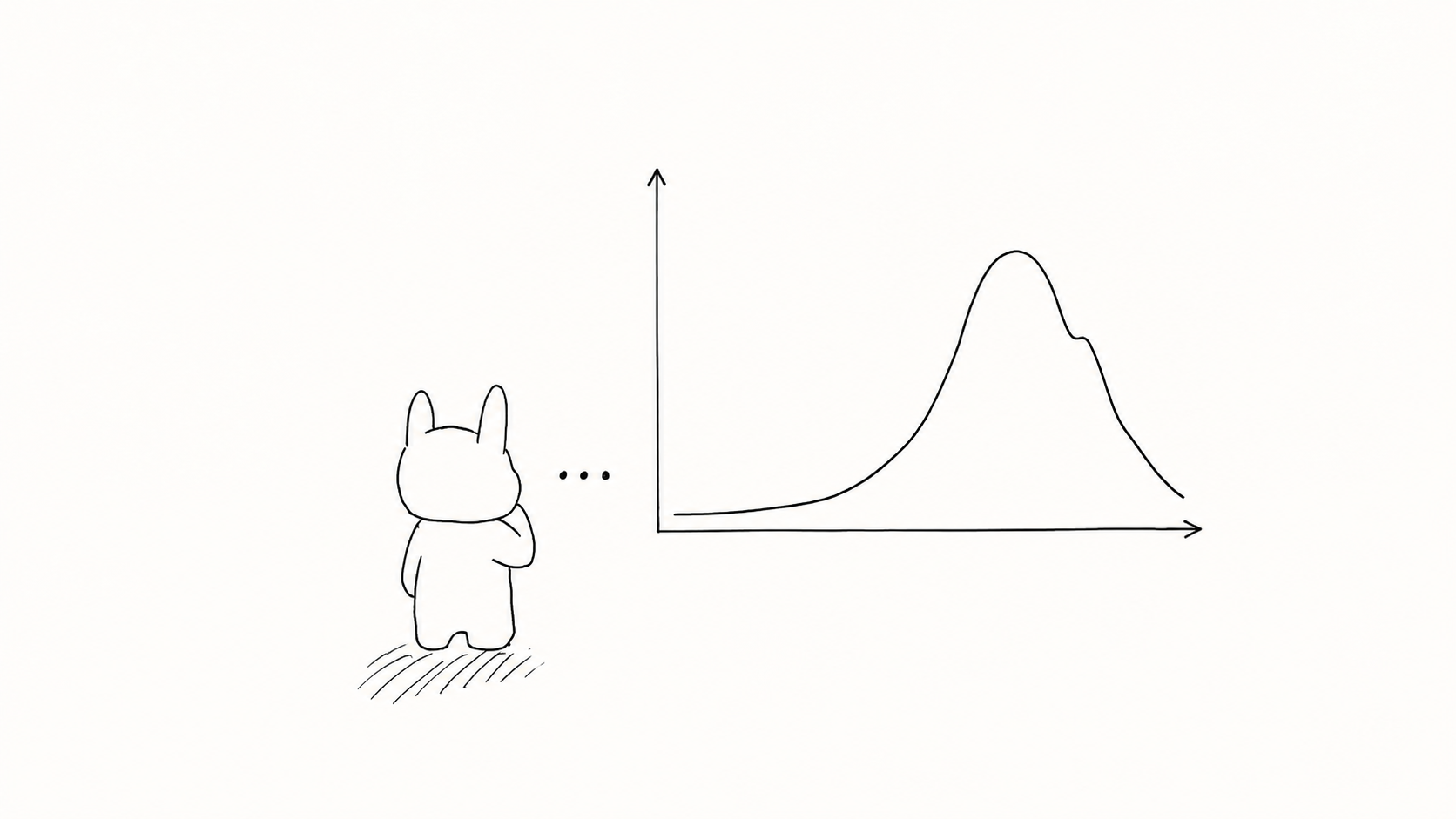 A rabbit looking at a chart